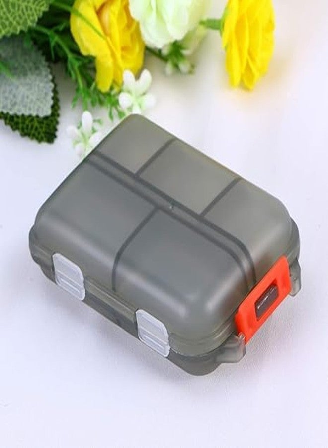 ERITIN Double Layer Pill Organizer - Portable 10-Compartment Mini Travel Medicine Box with Secure Seal | Multicolor Pill Case for Camping, Home & Travel - Image 2